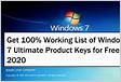 25 Free Windows 7 Ultimate Product Keys